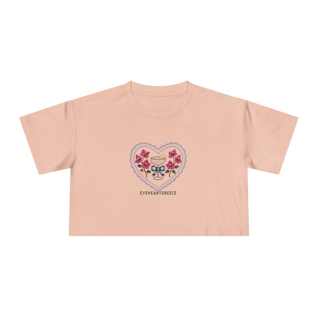 Aegean Cocktail Club women's crop tee