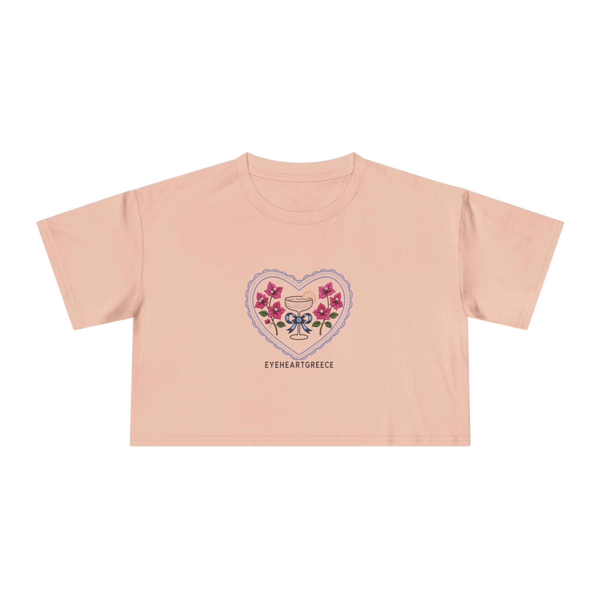 Aegean Cocktail Club women's crop tee