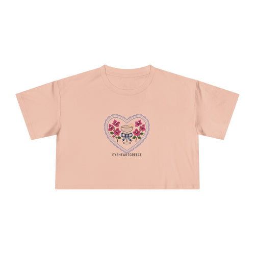 Aegean Cocktail Club women's crop tee