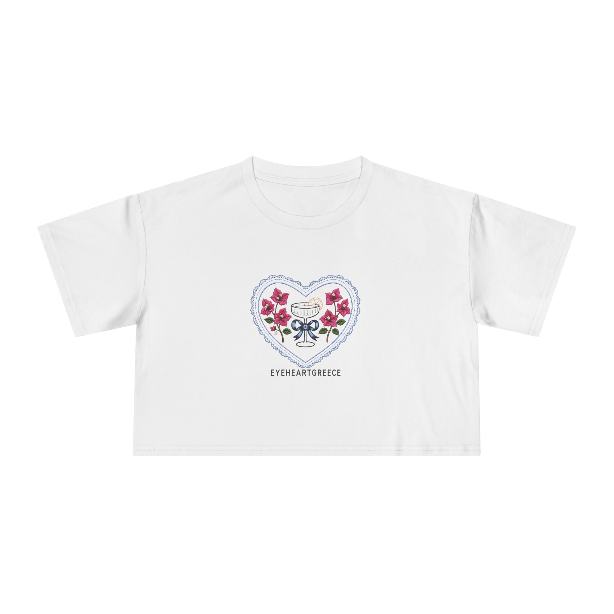 Aegean Cocktail Club women's crop tee