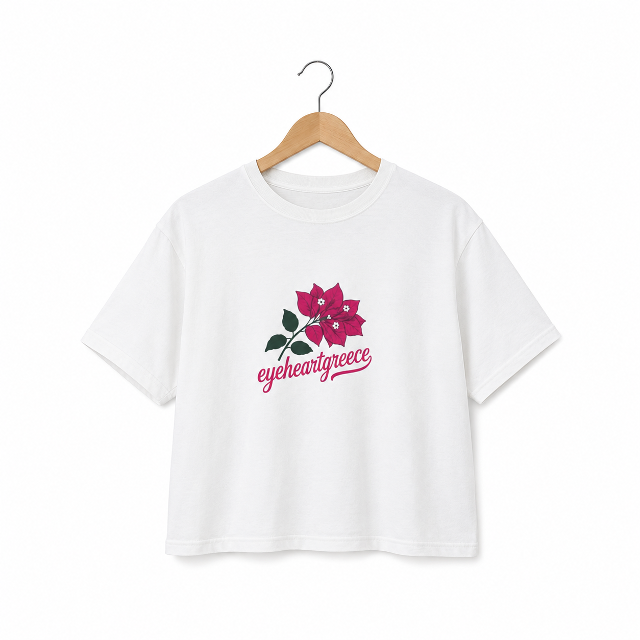 Greek Aegean Bougainvillea Bloom Women's Boxy Tee
